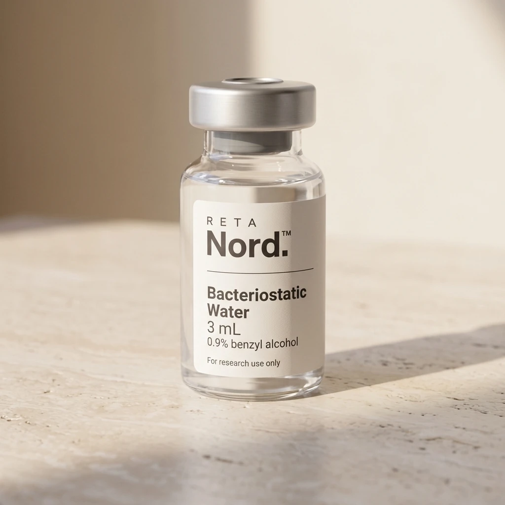 RetaNord Bacteriostatic Water 3 mL for peptide reconstitution